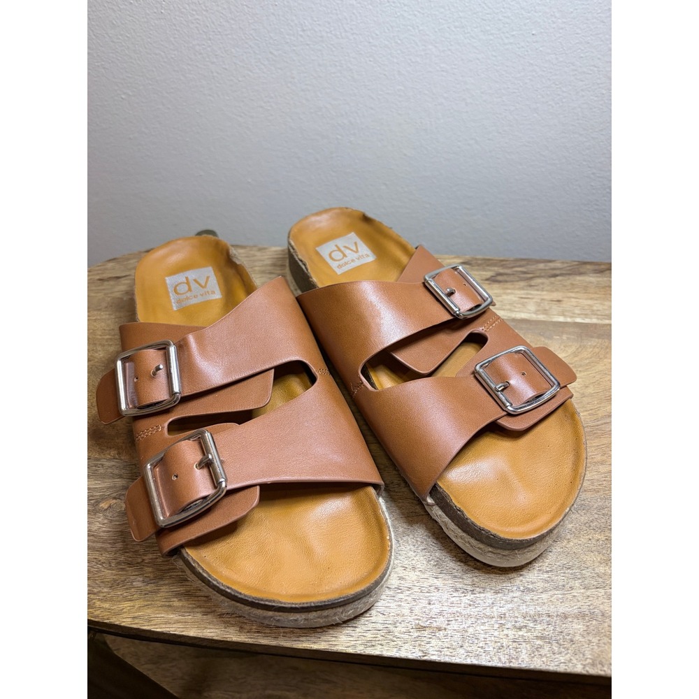 Boho Espadrille Platform Sandals DV Dolce Vita Carther Brown 7.5